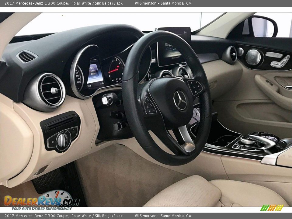 2017 Mercedes-Benz C 300 Coupe Polar White / Silk Beige/Black Photo #22