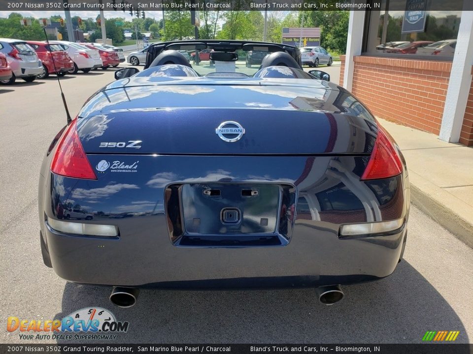 2007 Nissan 350Z Grand Touring Roadster San Marino Blue Pearl / Charcoal Photo #35