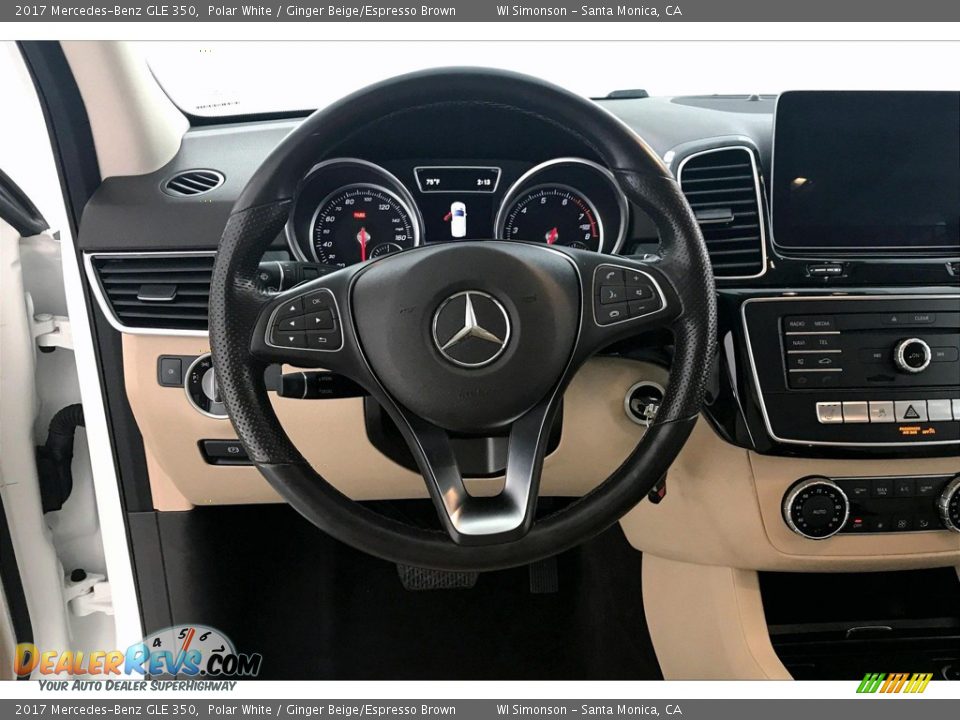 2017 Mercedes-Benz GLE 350 Polar White / Ginger Beige/Espresso Brown Photo #4