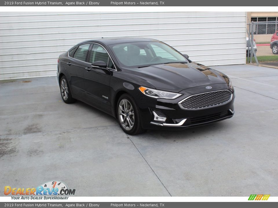 2019 Ford Fusion Hybrid Titanium Agate Black / Ebony Photo #2