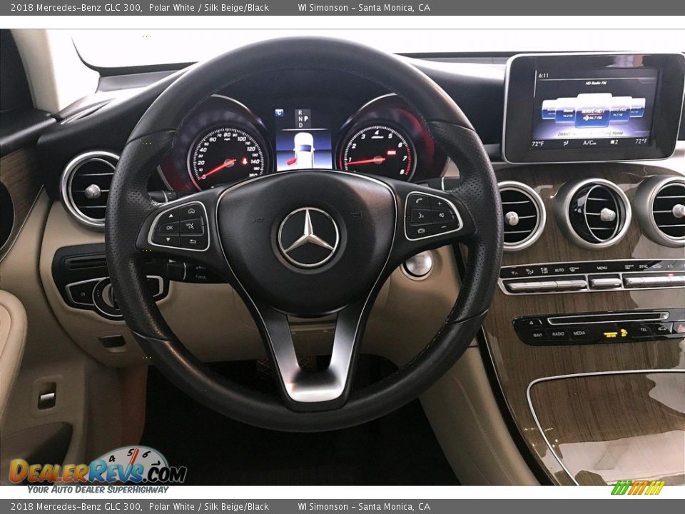 2018 Mercedes-Benz GLC 300 Polar White / Silk Beige/Black Photo #4