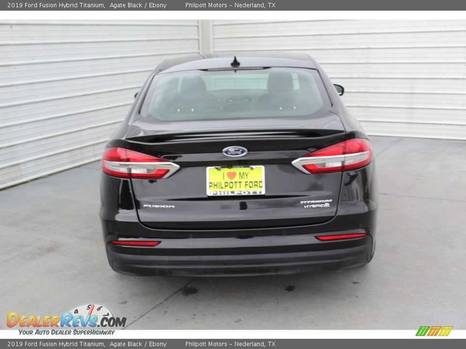 2019 Ford Fusion Hybrid Titanium Agate Black / Ebony Photo #9