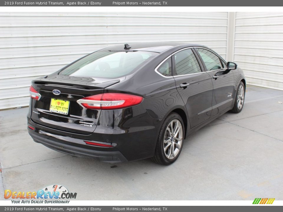 2019 Ford Fusion Hybrid Titanium Agate Black / Ebony Photo #10