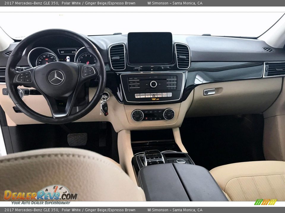 2017 Mercedes-Benz GLE 350 Polar White / Ginger Beige/Espresso Brown Photo #17