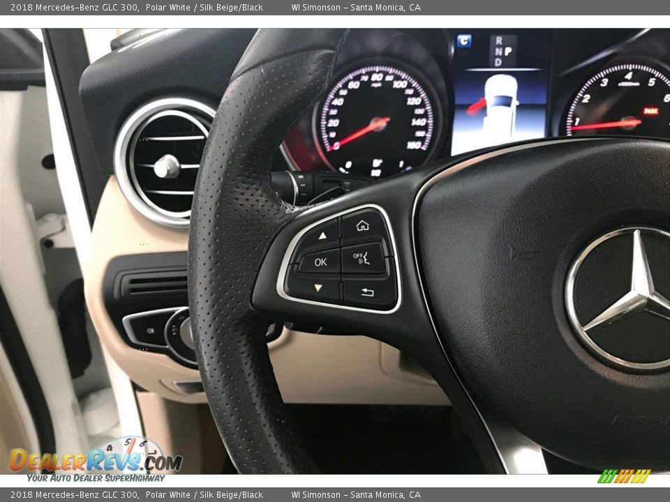 2018 Mercedes-Benz GLC 300 Polar White / Silk Beige/Black Photo #18