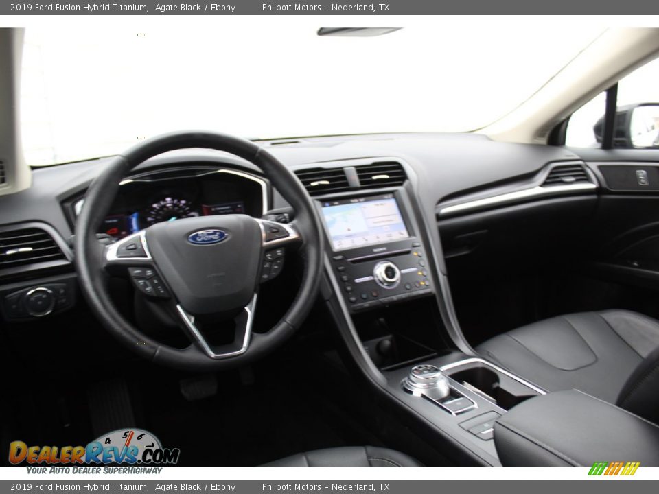 2019 Ford Fusion Hybrid Titanium Agate Black / Ebony Photo #26