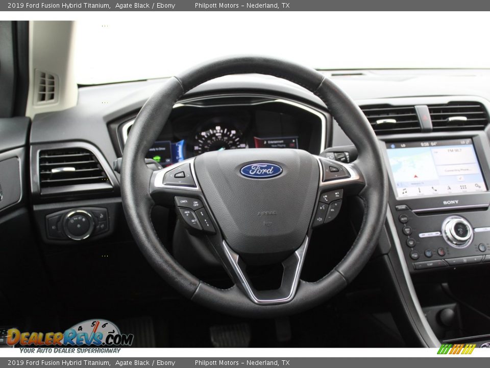 2019 Ford Fusion Hybrid Titanium Agate Black / Ebony Photo #27