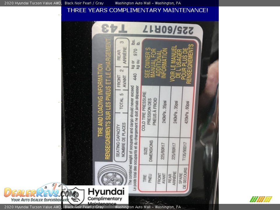 2020 Hyundai Tucson Value AWD Black Noir Pearl / Gray Photo #9