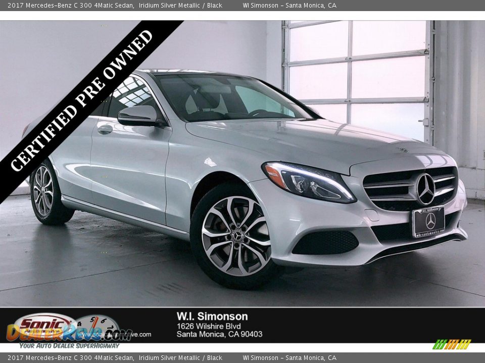 2017 Mercedes-Benz C 300 4Matic Sedan Iridium Silver Metallic / Black Photo #1