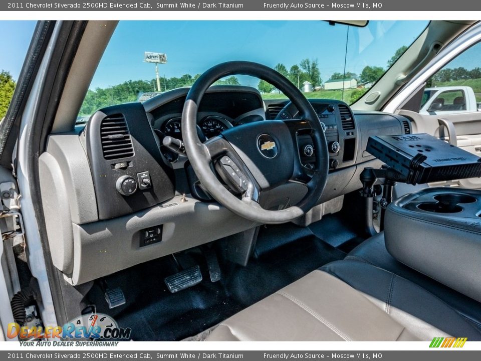 2011 Chevrolet Silverado 2500HD Extended Cab Summit White / Dark Titanium Photo #20