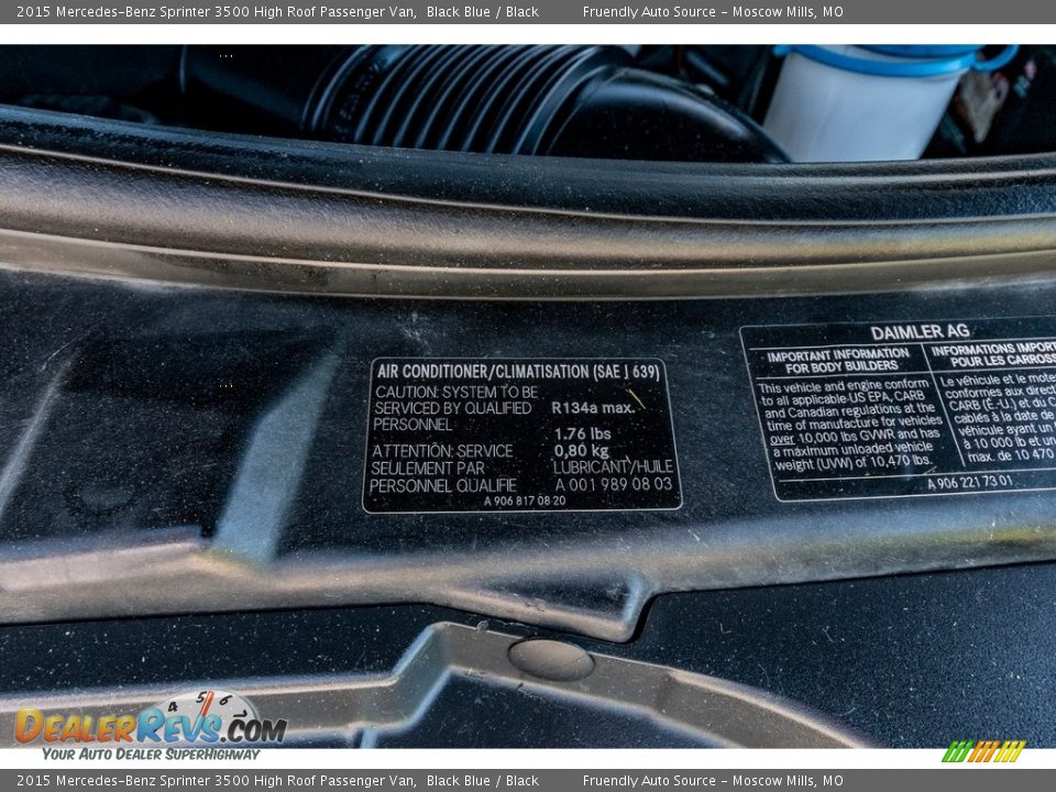 2015 Mercedes-Benz Sprinter 3500 High Roof Passenger Van Black Blue / Black Photo #18