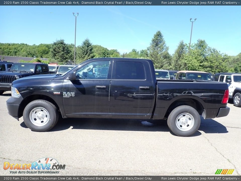 2020 Ram 1500 Classic Tradesman Crew Cab 4x4 Diamond Black Crystal Pearl / Black/Diesel Gray Photo #3