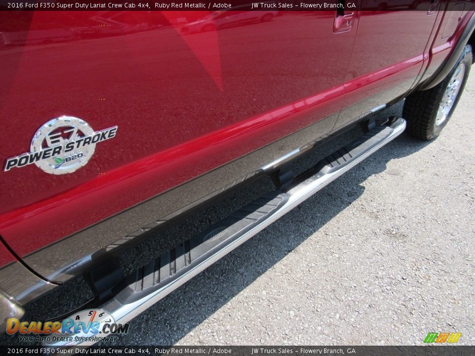 2016 Ford F350 Super Duty Lariat Crew Cab 4x4 Ruby Red Metallic / Adobe Photo #10
