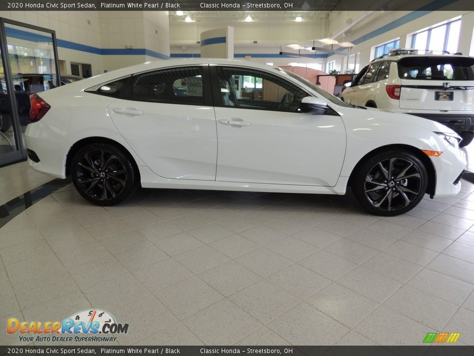 2020 Honda Civic Sport Sedan Platinum White Pearl / Black Photo #4