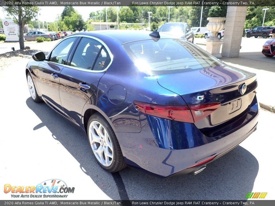 2020 Alfa Romeo Giulia TI AWD Montecarlo Blue Metallic / Black/Tan Photo #5