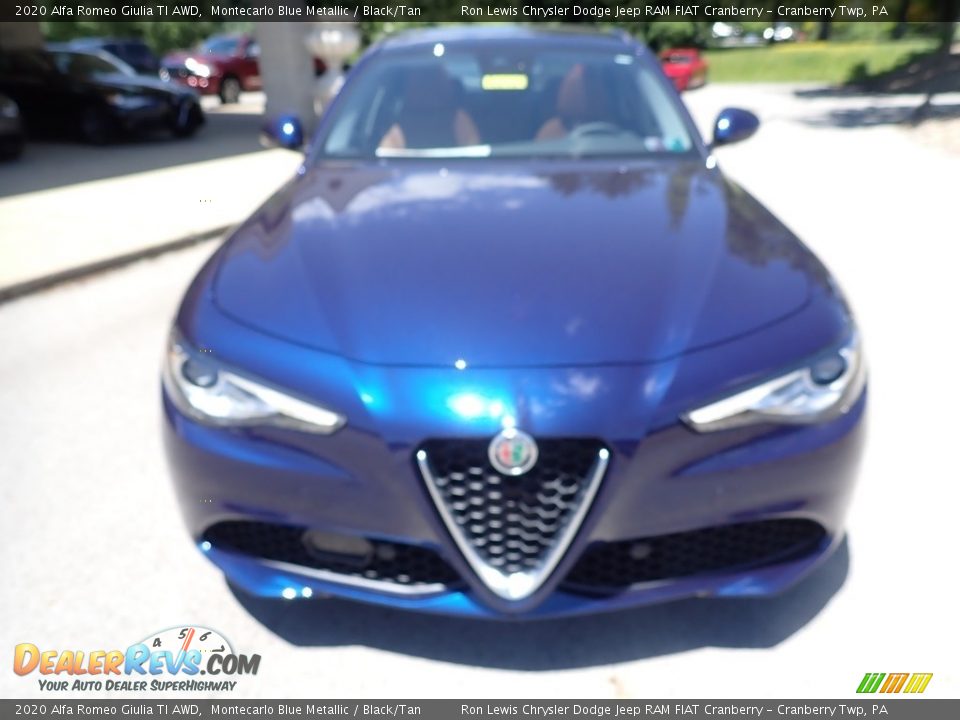 2020 Alfa Romeo Giulia TI AWD Montecarlo Blue Metallic / Black/Tan Photo #11