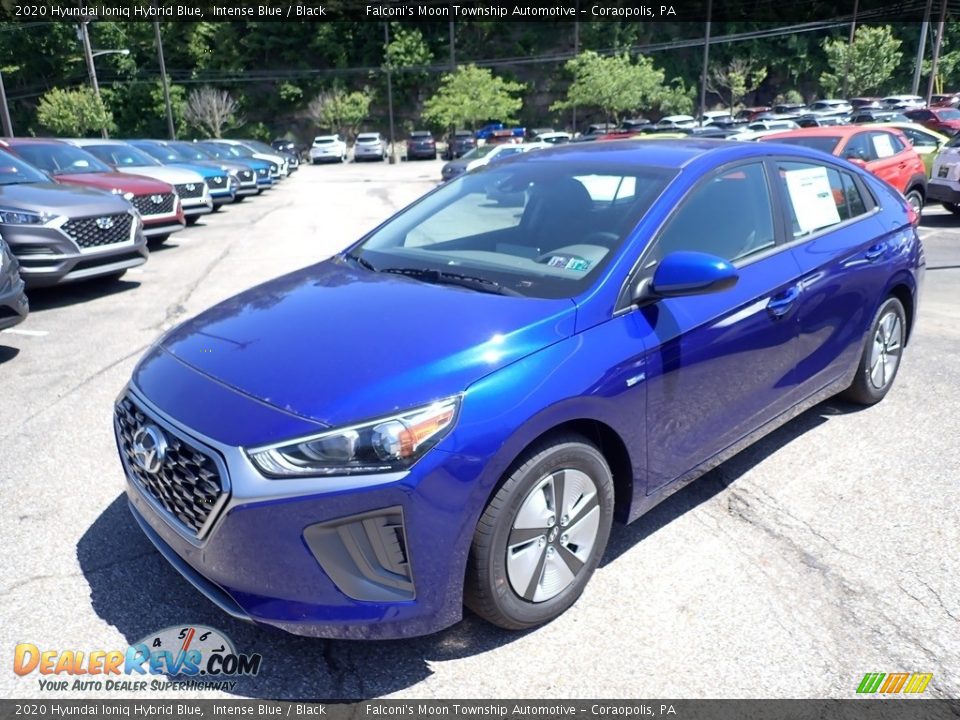 Front 3/4 View of 2020 Hyundai Ioniq Hybrid Blue Photo #5