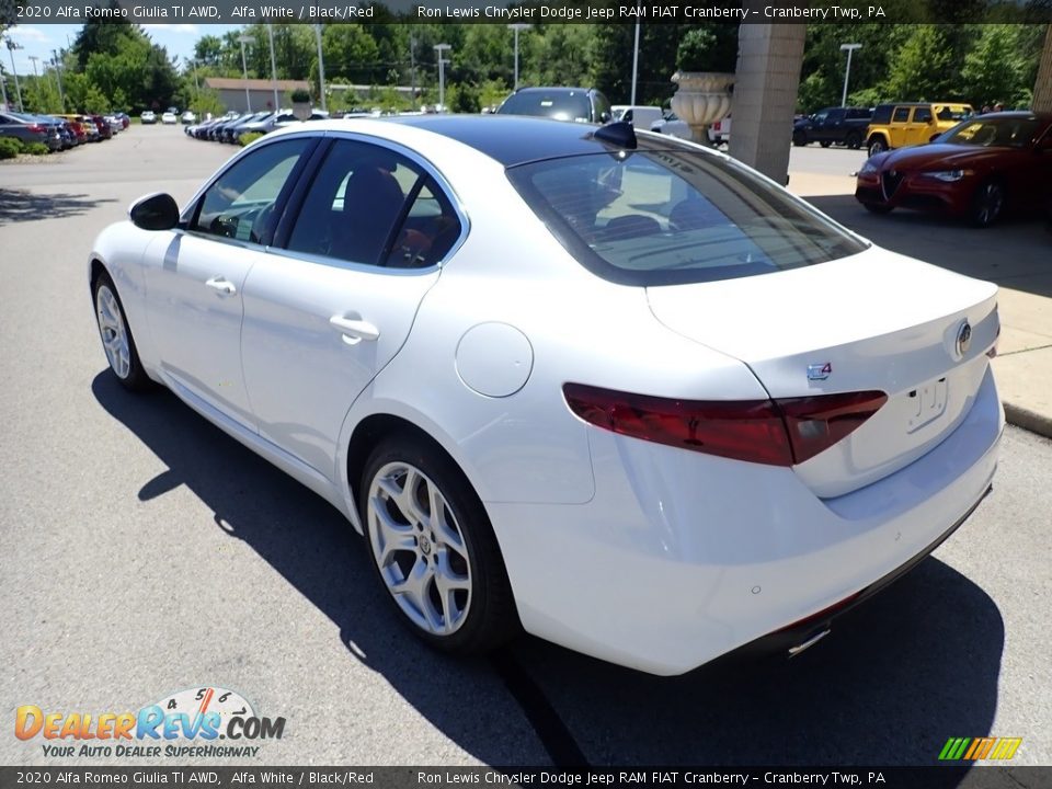 2020 Alfa Romeo Giulia TI AWD Alfa White / Black/Red Photo #5