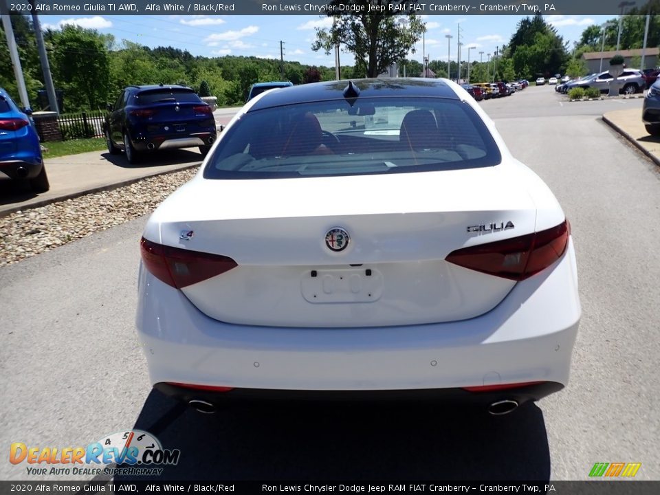 2020 Alfa Romeo Giulia TI AWD Alfa White / Black/Red Photo #6