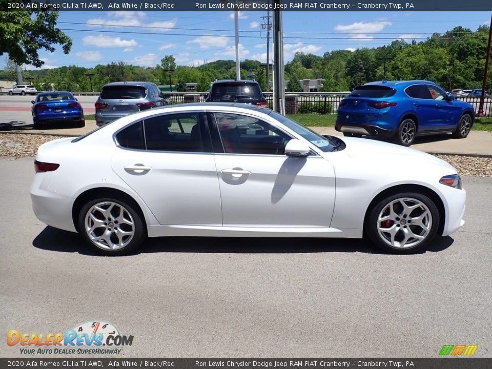 2020 Alfa Romeo Giulia TI AWD Alfa White / Black/Red Photo #8