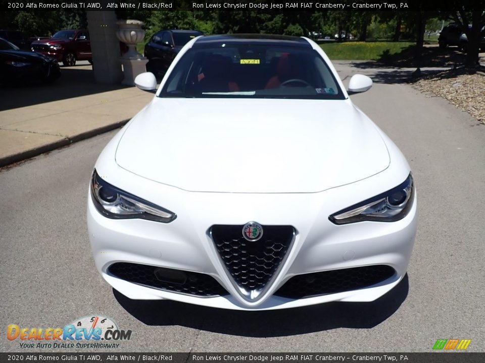 2020 Alfa Romeo Giulia TI AWD Alfa White / Black/Red Photo #10