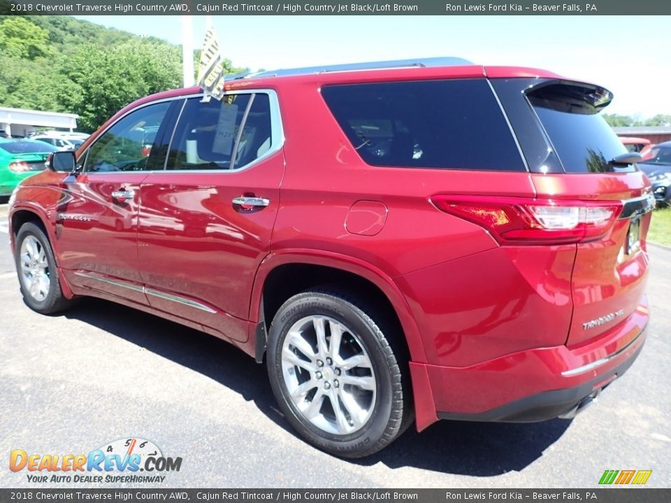 2018 Chevrolet Traverse High Country AWD Cajun Red Tintcoat / High Country Jet Black/Loft Brown Photo #5