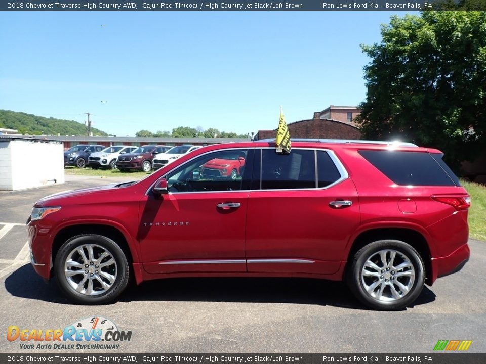 2018 Chevrolet Traverse High Country AWD Cajun Red Tintcoat / High Country Jet Black/Loft Brown Photo #6