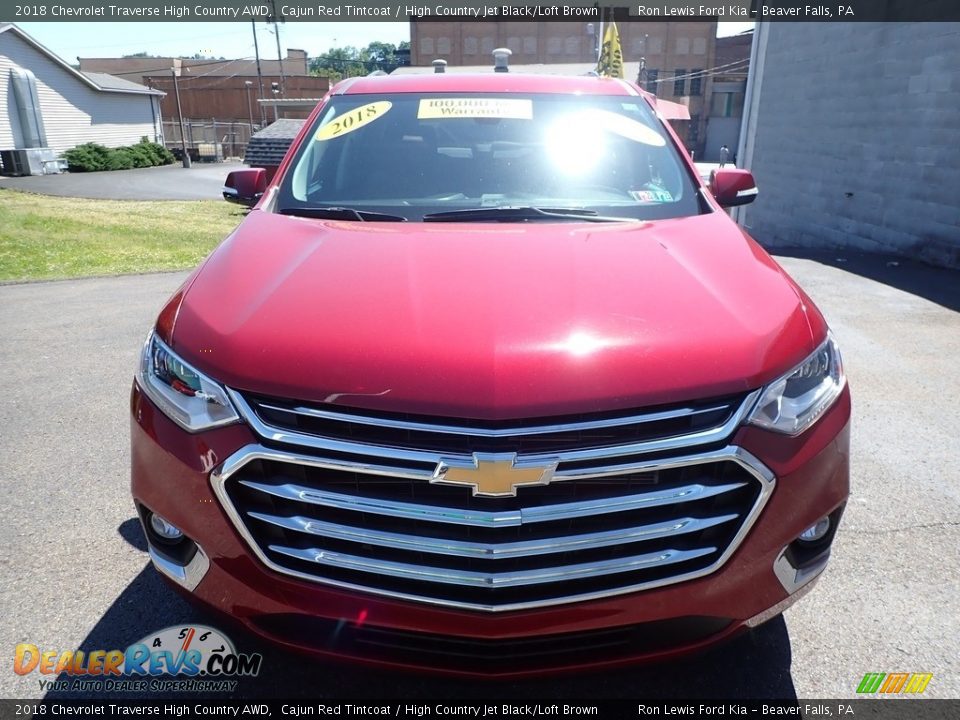 2018 Chevrolet Traverse High Country AWD Cajun Red Tintcoat / High Country Jet Black/Loft Brown Photo #8