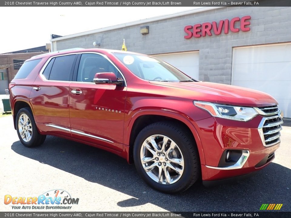 2018 Chevrolet Traverse High Country AWD Cajun Red Tintcoat / High Country Jet Black/Loft Brown Photo #9