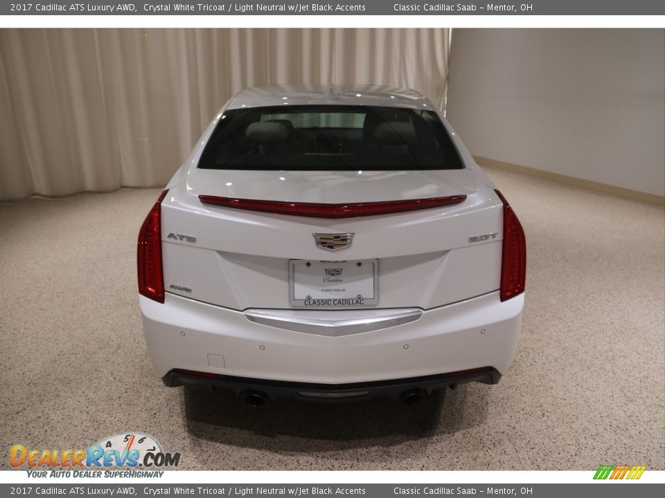 2017 Cadillac ATS Luxury AWD Crystal White Tricoat / Light Neutral w/Jet Black Accents Photo #4