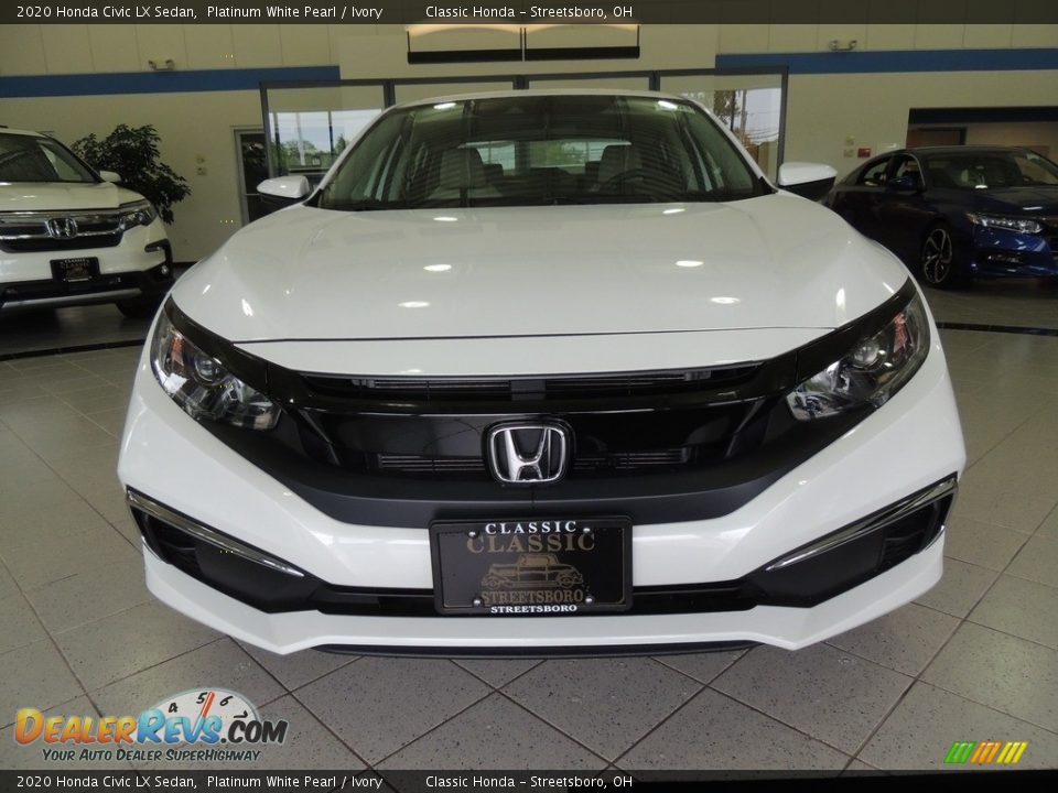 2020 Honda Civic LX Sedan Platinum White Pearl / Ivory Photo #2