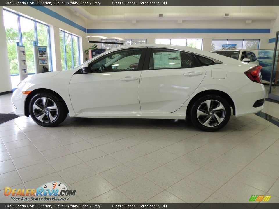 2020 Honda Civic LX Sedan Platinum White Pearl / Ivory Photo #8
