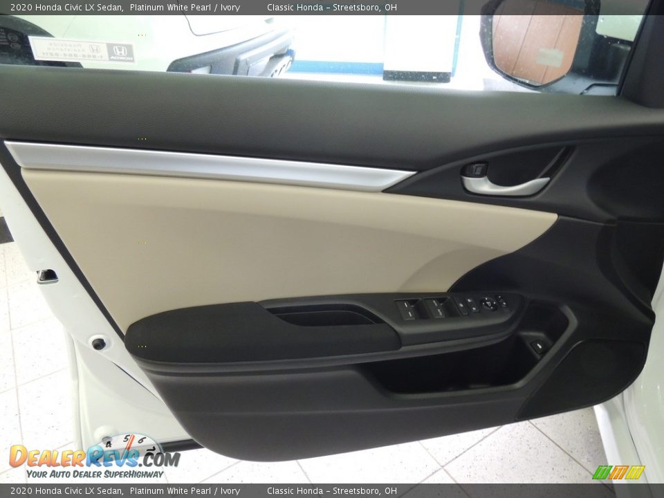 2020 Honda Civic LX Sedan Platinum White Pearl / Ivory Photo #9