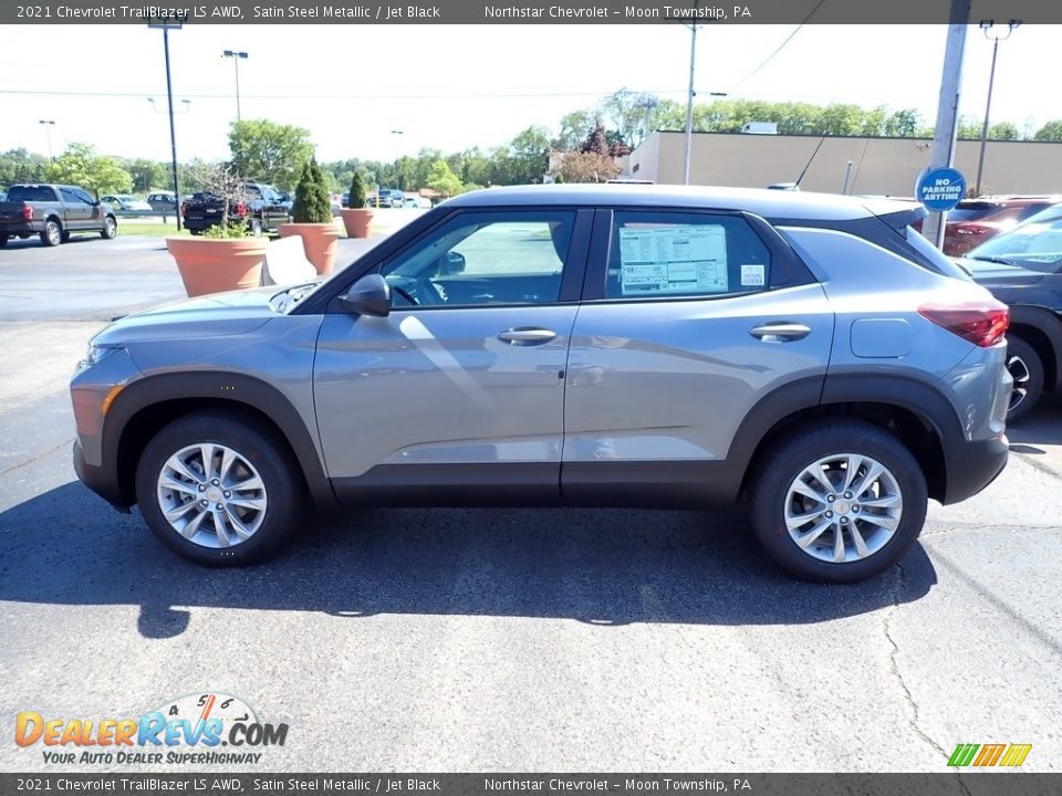 2021 Chevrolet Trailblazer LS AWD Satin Steel Metallic / Jet Black Photo #3