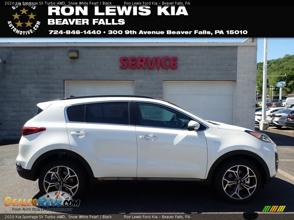 2020 Kia Sportage SX Turbo AWD Snow White Pearl / Black Photo #1