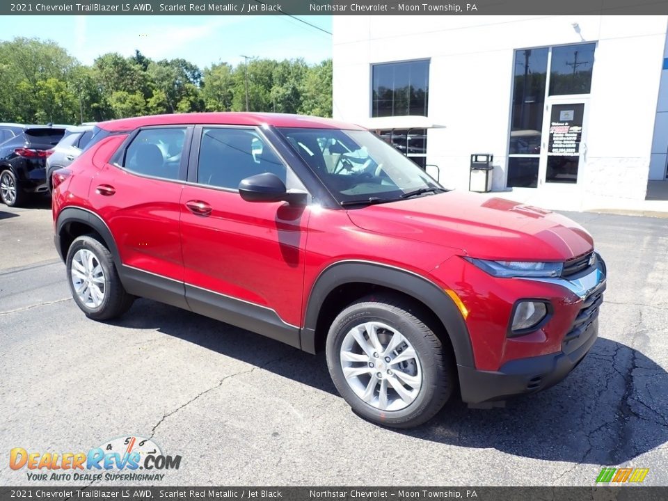 2021 Chevrolet Trailblazer LS AWD Scarlet Red Metallic / Jet Black Photo #7