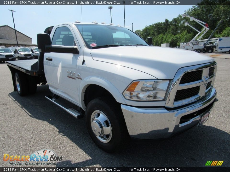 2018 Ram 3500 Tradesman Regular Cab Chassis Bright White / Black/Diesel Gray Photo #7