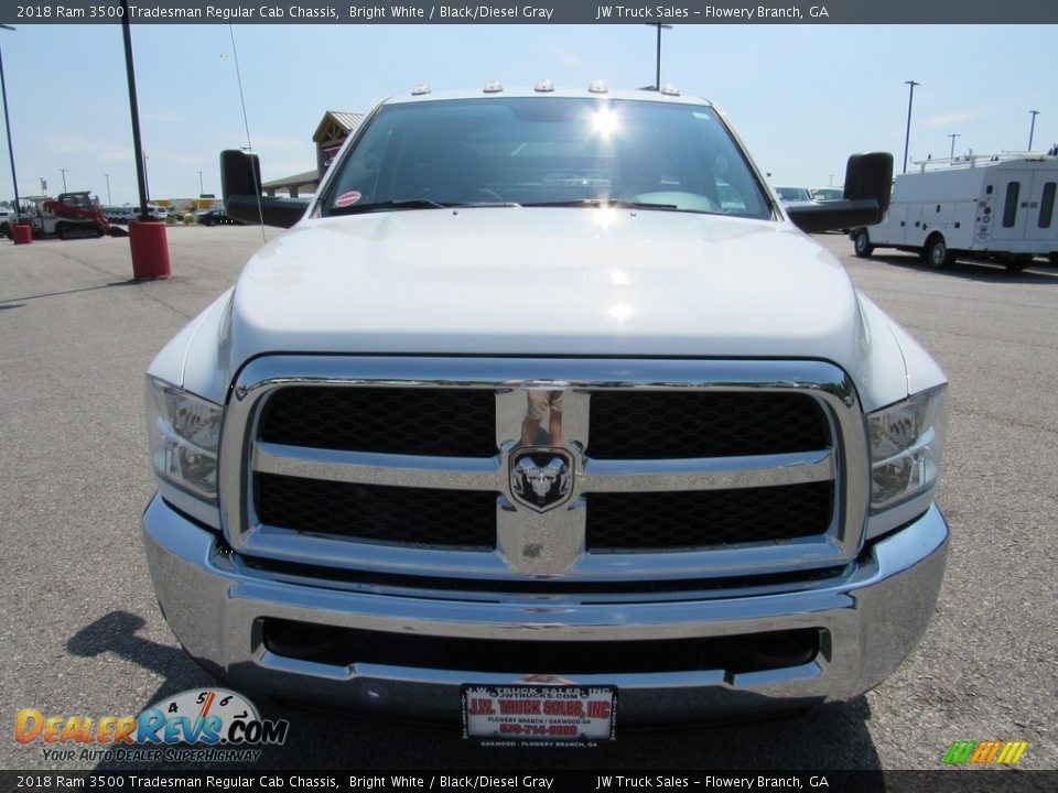 2018 Ram 3500 Tradesman Regular Cab Chassis Bright White / Black/Diesel Gray Photo #8