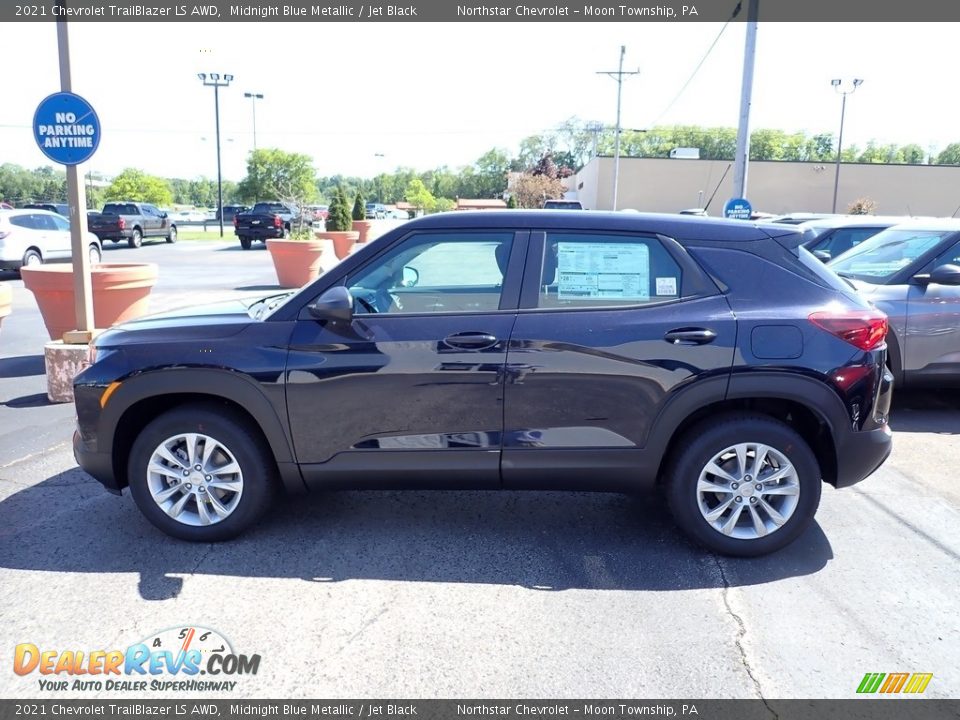 2021 Chevrolet Trailblazer LS AWD Midnight Blue Metallic / Jet Black Photo #2