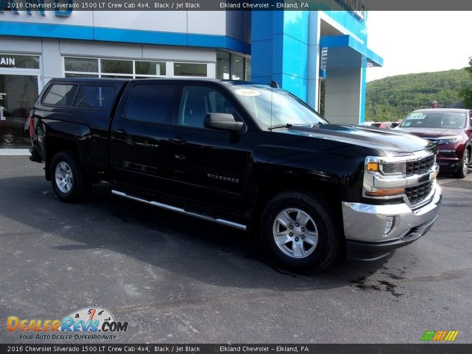 2016 Chevrolet Silverado 1500 LT Crew Cab 4x4 Black / Jet Black Photo #3