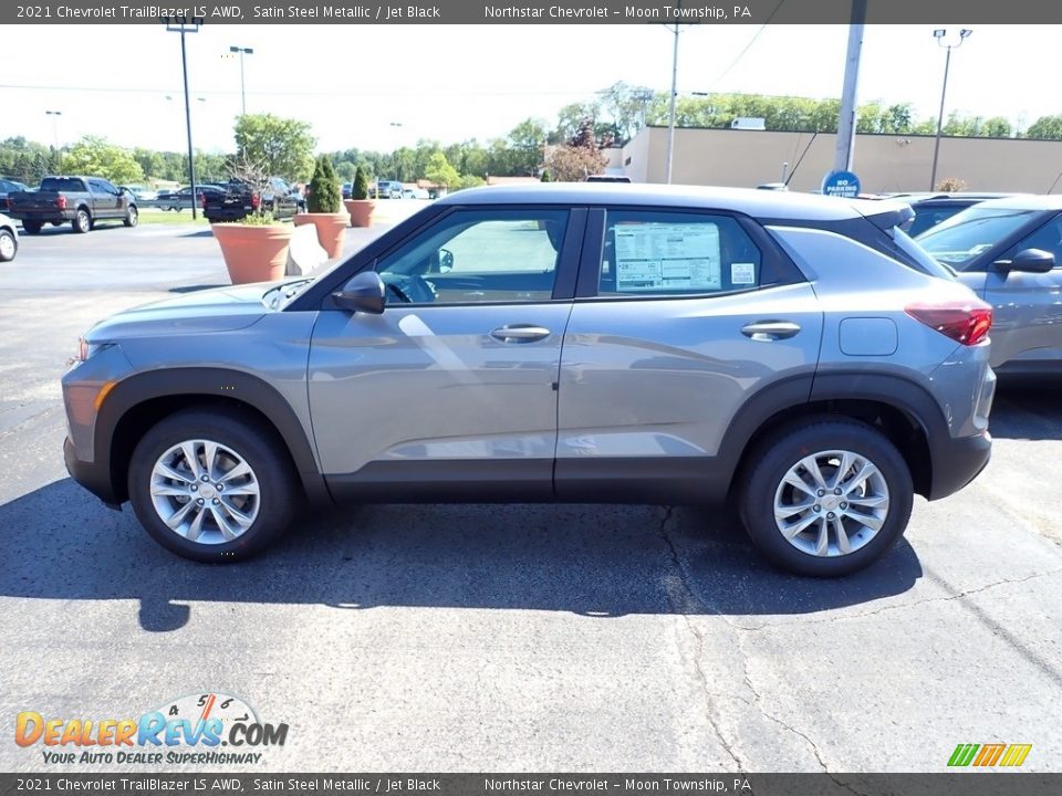 2021 Chevrolet Trailblazer LS AWD Satin Steel Metallic / Jet Black Photo #3