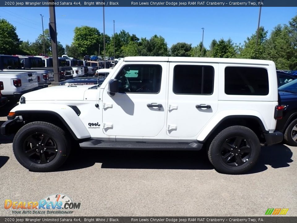 2020 Jeep Wrangler Unlimited Sahara 4x4 Bright White / Black Photo #2