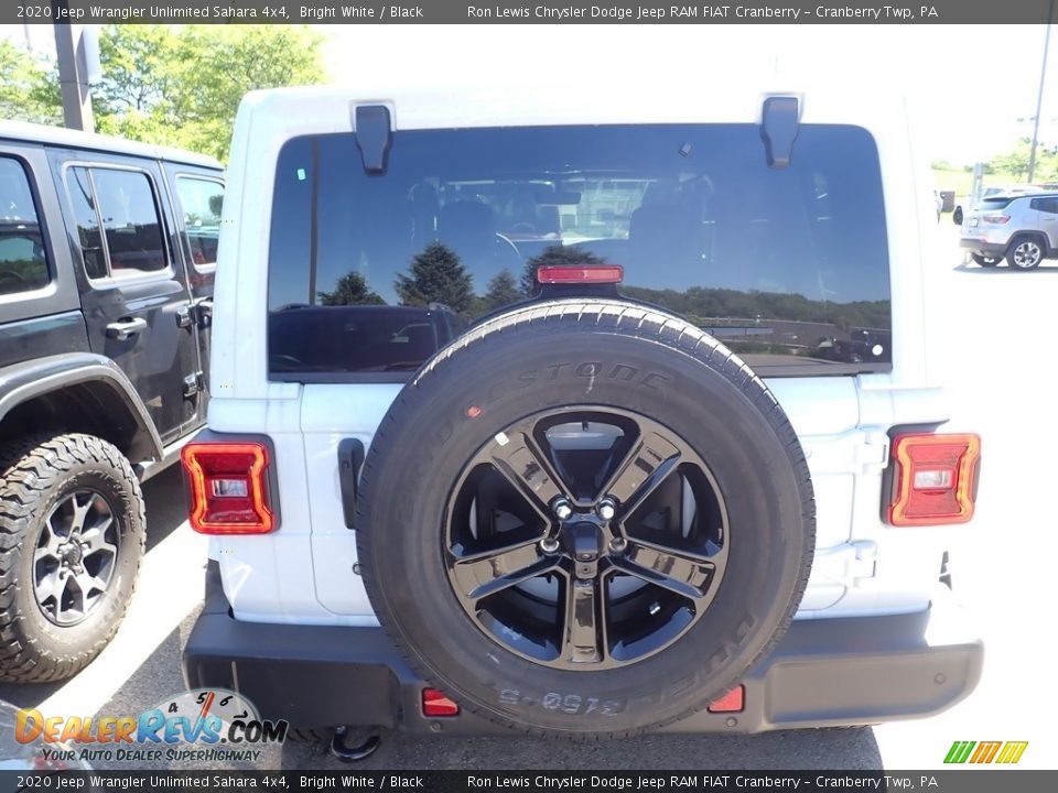 2020 Jeep Wrangler Unlimited Sahara 4x4 Bright White / Black Photo #5