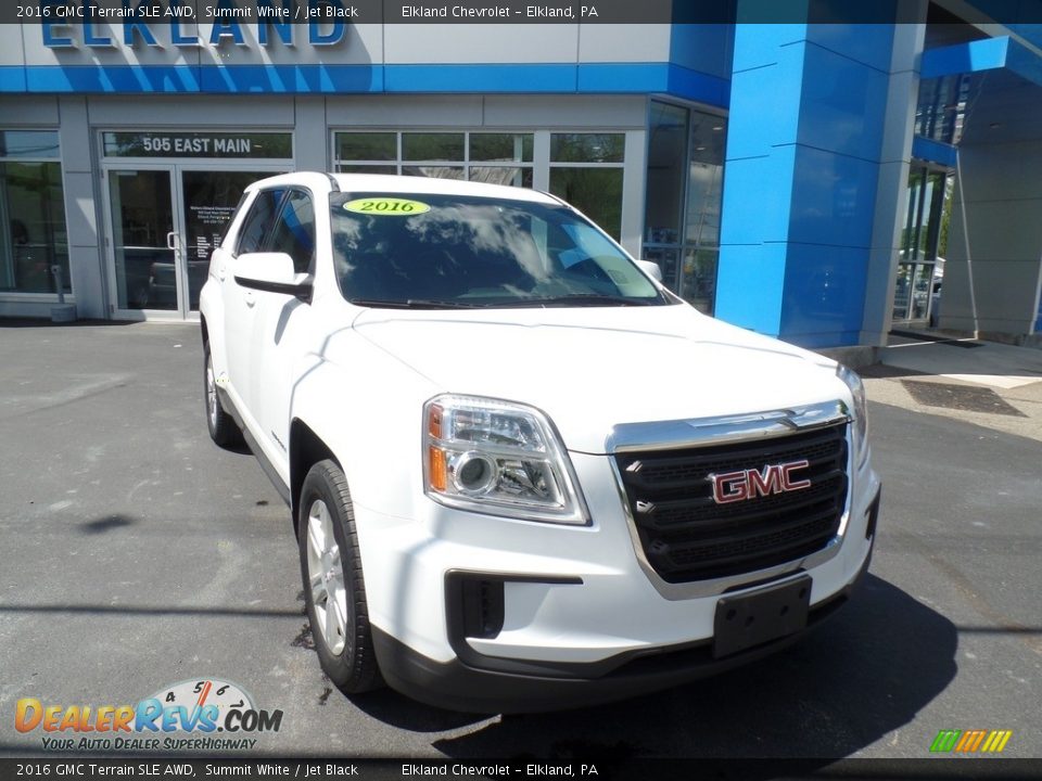 2016 GMC Terrain SLE AWD Summit White / Jet Black Photo #3