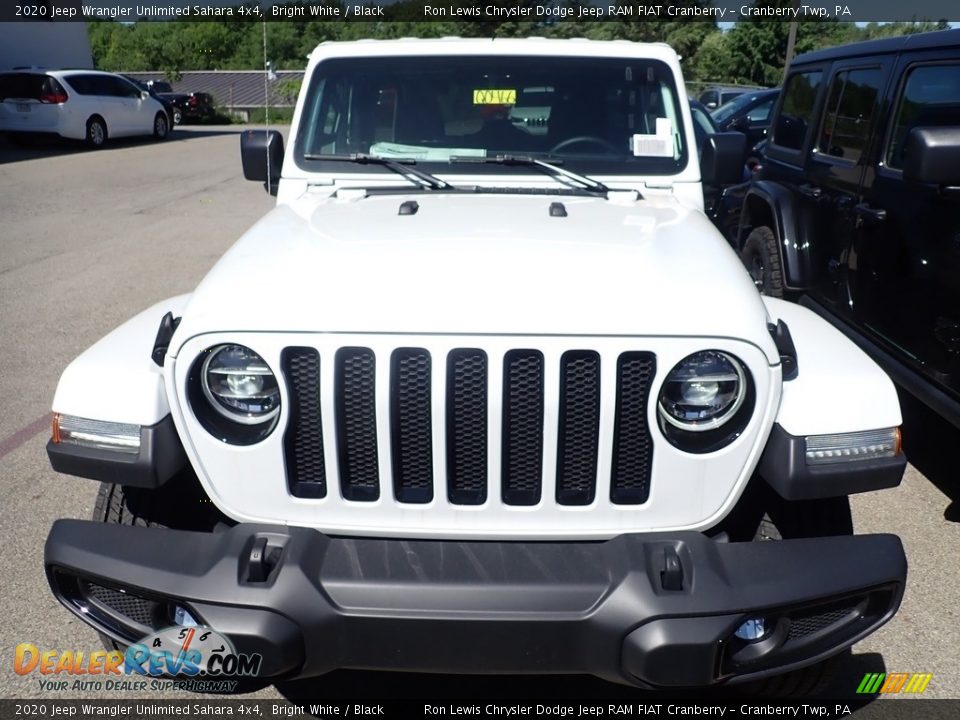 2020 Jeep Wrangler Unlimited Sahara 4x4 Bright White / Black Photo #9