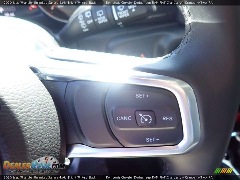 2020 Jeep Wrangler Unlimited Sahara 4x4 Bright White / Black Photo #17