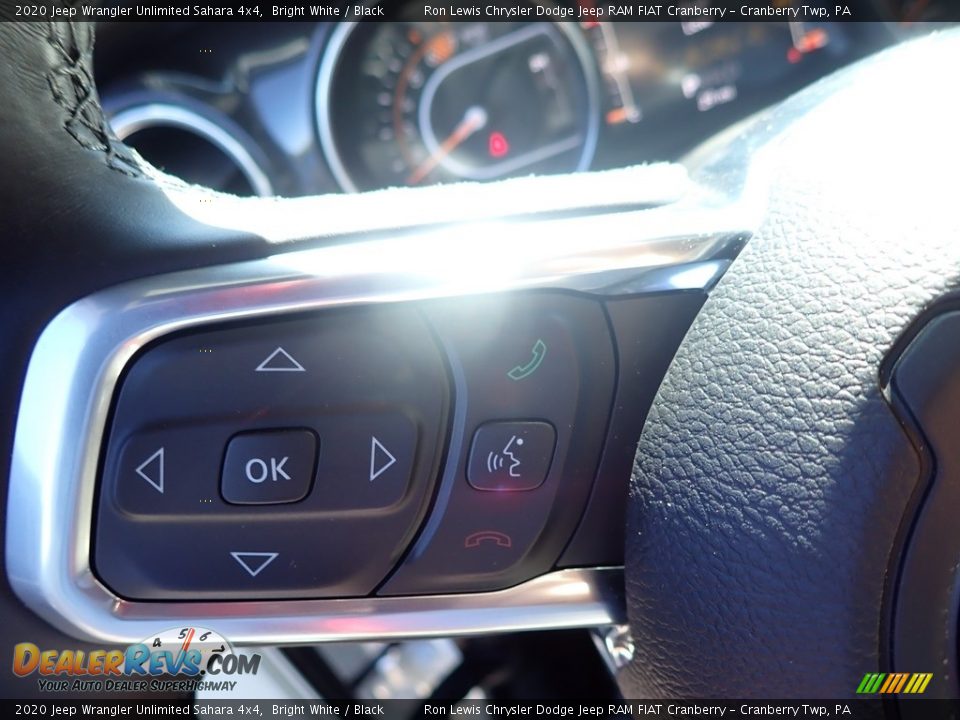 2020 Jeep Wrangler Unlimited Sahara 4x4 Bright White / Black Photo #18