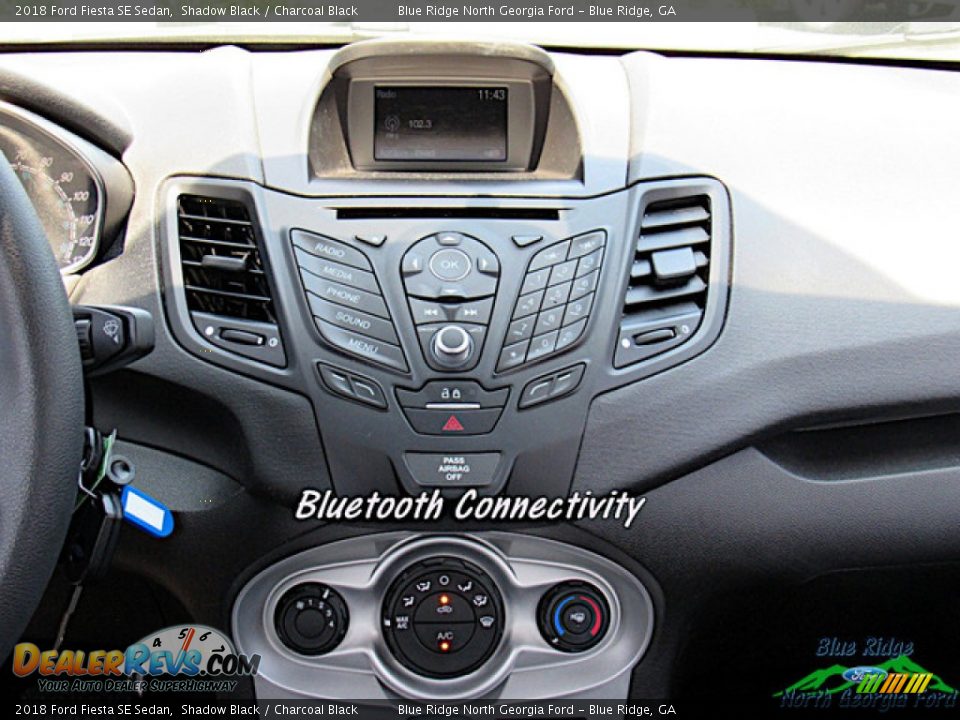 2018 Ford Fiesta SE Sedan Shadow Black / Charcoal Black Photo #18