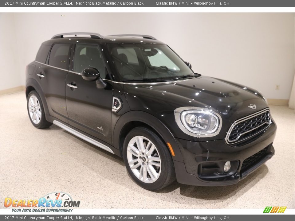 2017 Mini Countryman Cooper S ALL4 Midnight Black Metallic / Carbon Black Photo #1
