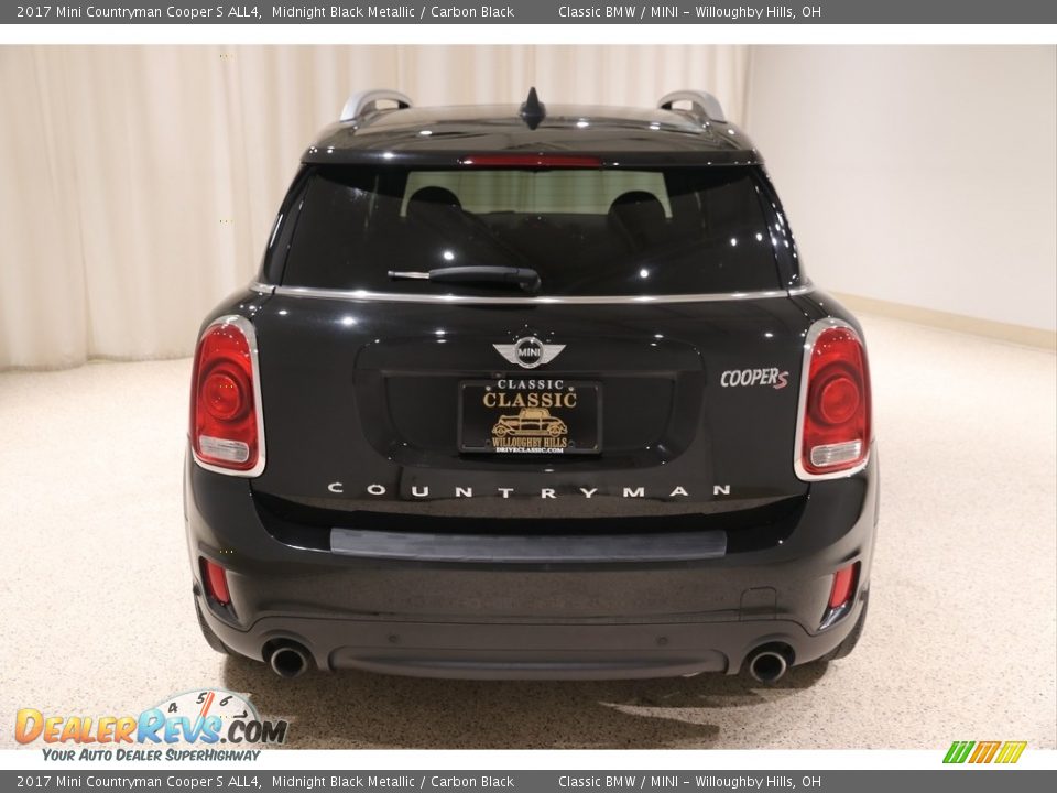 2017 Mini Countryman Cooper S ALL4 Midnight Black Metallic / Carbon Black Photo #4